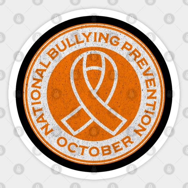 National Bullying Prevention Awareness October Orange Ribbon Sticker by Yesteeyear